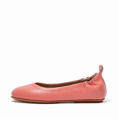 Fitflop Women's ALLEGRO Soft Leather Ballet Flats - Pink, GA6021758
